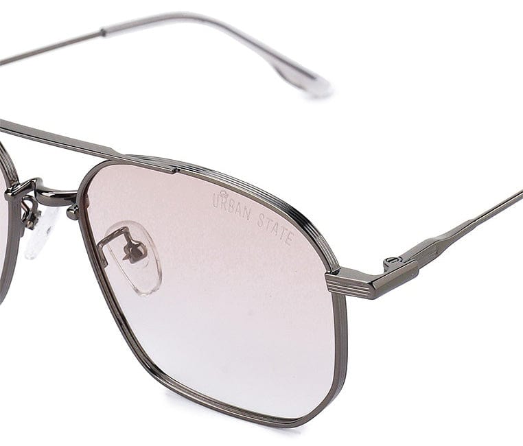 Polarized Metal Frame Northlane Aviator Sunglasses - Brown Silver