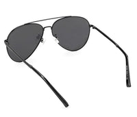 Polarized Metal Frame Le Major Aviator Sunglasses - Black Black