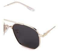 Polarized Metal Frame Northlane Aviator Sunglasses - Black Gold