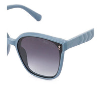Polarized Plastic Frame Kelly Square Sunglasses - Black Blue