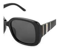 Polarized Plastic Frame Absolute Square Sunglasses - Black Glossy