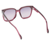 Polarized Plastic Frame Flore Square Sunglasses - Purple Red