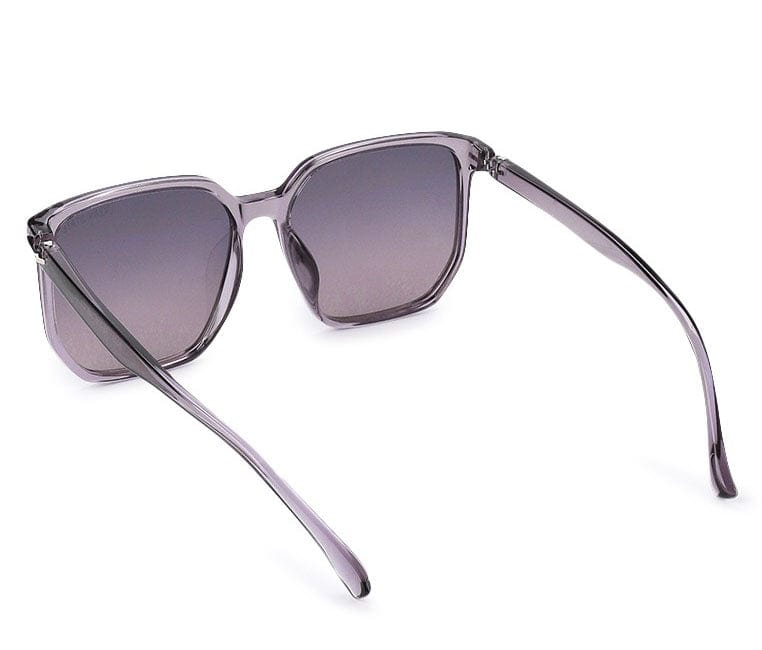 Polarized Plastic Frame Luxo Square Sunglasses - Purple Purple
