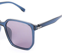 Polarized Plastic Frame Luxo Square Sunglasses - Purple Blue
