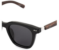Polarized Plastic Frame Zora Square Sunglasses - Black Black