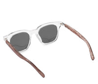 Polarized Plastic Frame Zora Square Sunglasses - Black Clear