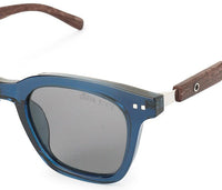 Polarized Plastic Frame Zora Square Sunglasses - Black Blue