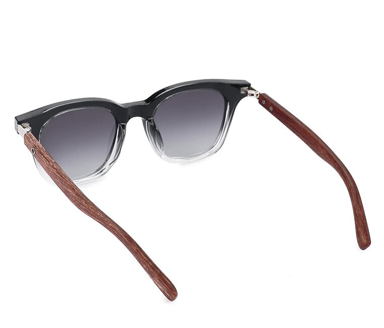 Polarized Plastic Frame Zora Square Sunglasses - Black Multi
