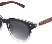 Polarized Plastic Frame Zora Square Sunglasses - Black Multi