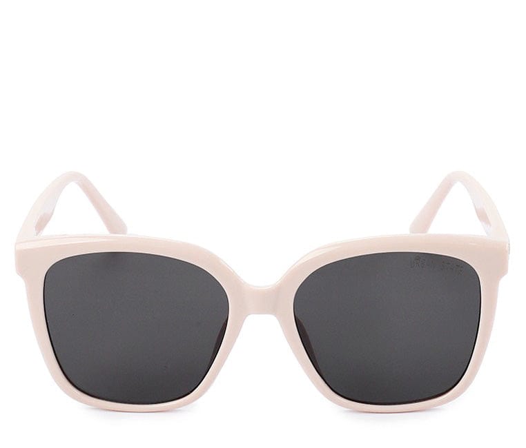 Plastic Frame Rosie Square Sunglasses - Black Cream