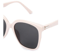 Plastic Frame Rosie Square Sunglasses - Black Cream