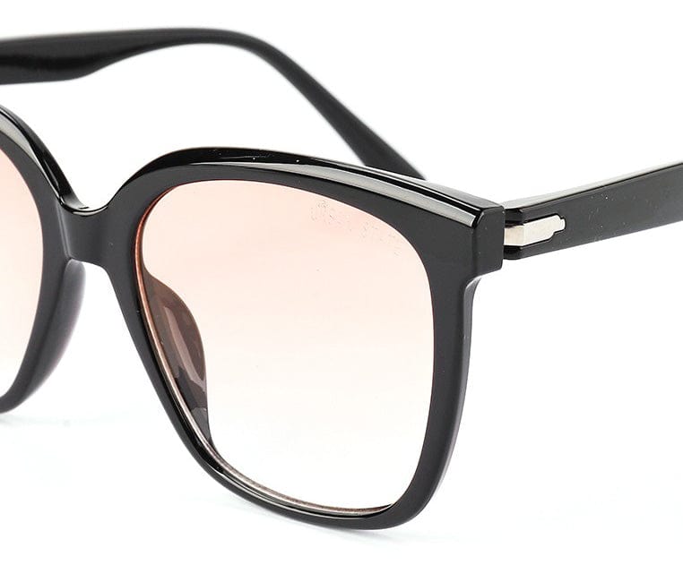 Plastic Frame Rosie Square Sunglasses - Brown Black
