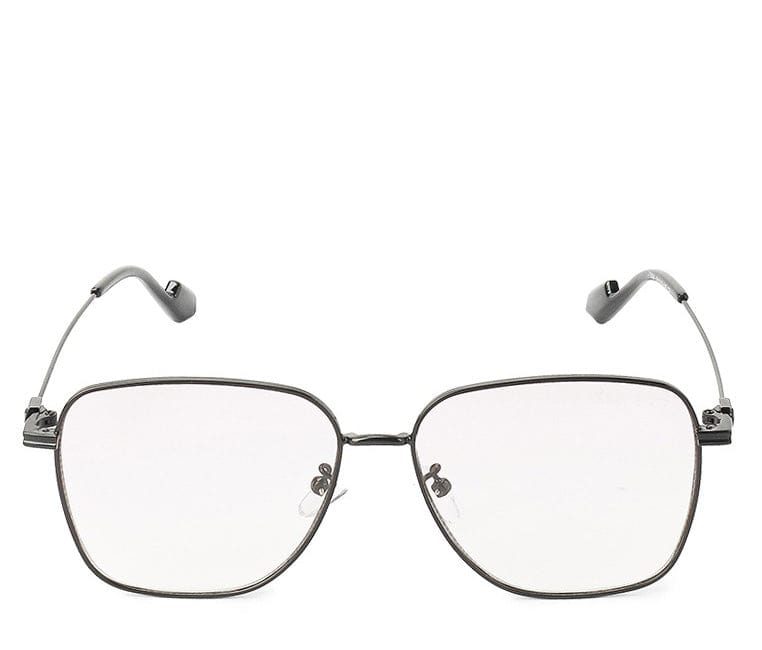 Metal Frame Rische Square Sunglasses - Brown Black