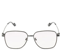 Metal Frame Rische Square Sunglasses - Brown Black