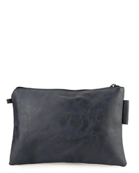 Distressed Leather Pouch Clutch - Navy Clutch - Urban State Indonesia