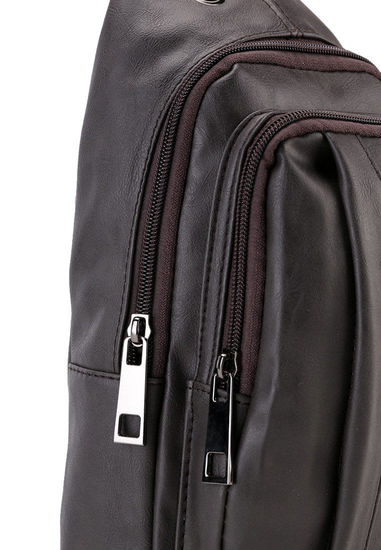 Distressed Leather  Pocket Slingbag - Brown Slingbags - Urban State Indonesia