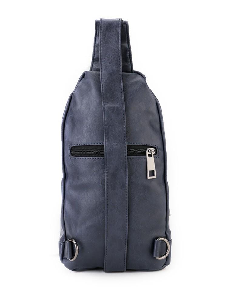 Distressed Leather Dome Slingbag - Navy Slingbags - Urban State Indonesia