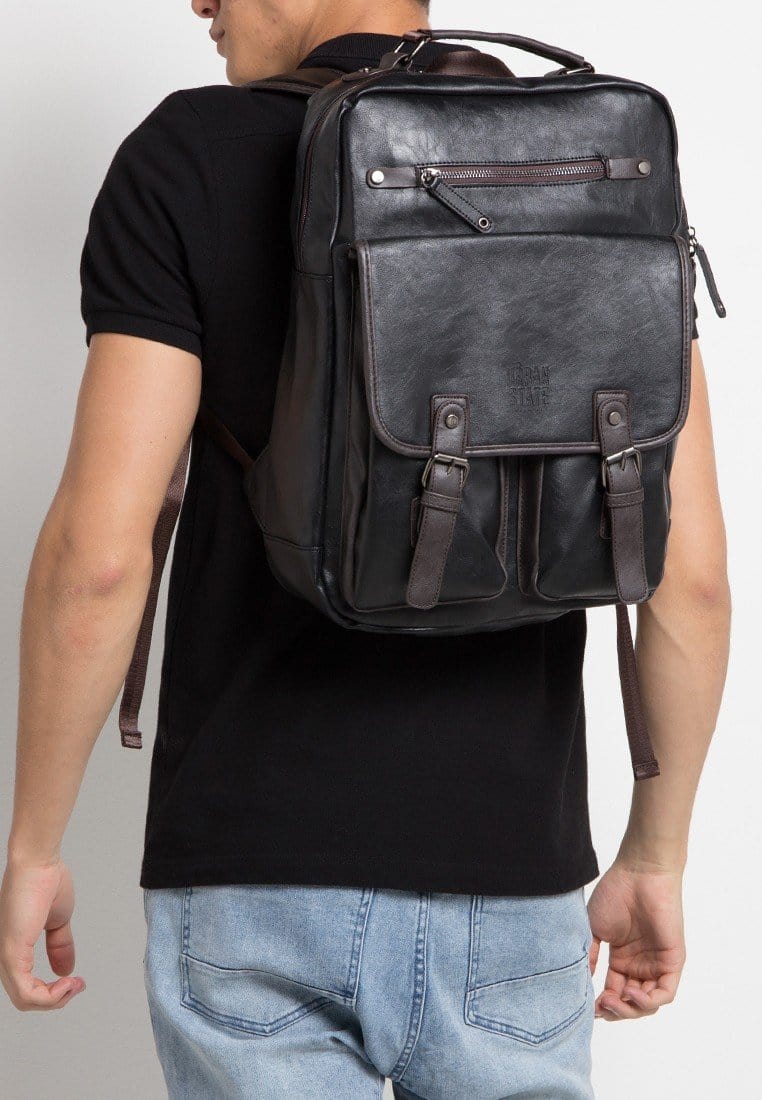 Pu Utility Large Backpack - Black Backpacks - Urban State Indonesia