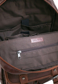 Pu Utility Large Backpack - Dark Brown