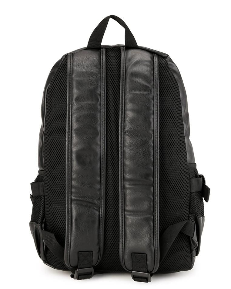 Distressed Leather Mesh Backpack - Black Backpacks - Urban State Indonesia