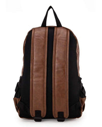 Distressed Leather Mesh Backpack - Camel Backpacks - Urban State Indonesia