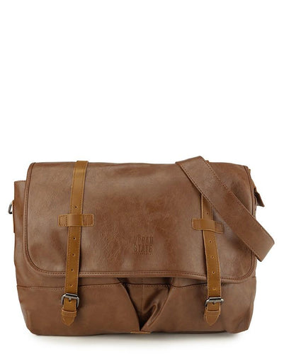 Distressed Leather Nomad Messenger Bag - Camel Messenger Bags - Urban State Indonesia