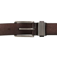 Rounded Frame Pin Buckle Top Grain Leather Belt - Brown Belts - Urban State Indonesia