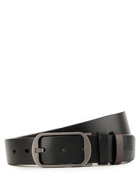 Reversible Perforated Frame Pin Buckle Top Grain Leather Belt - Silver Belts - Urban State Indonesia