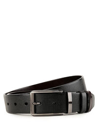 Reversible List Edge Pin Buckle Top Grain Leather Belt - Silver Belts - Urban State Indonesia