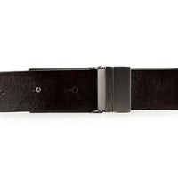 Reversible Lined Plate Buckle Top Grain Leather Belt - Silver Belts - Urban State Indonesia