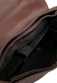 Distressed Leather Compact Office Bag - Dark Brown Messenger Bags - Urban State Indonesia