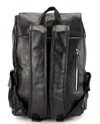 Pu Pocket Flap Large Backpack - Black Backpacks - Urban State Indonesia