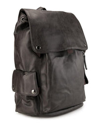 Pu Pocket Flap Large Backpack - Brown Backpacks - Urban State Indonesia