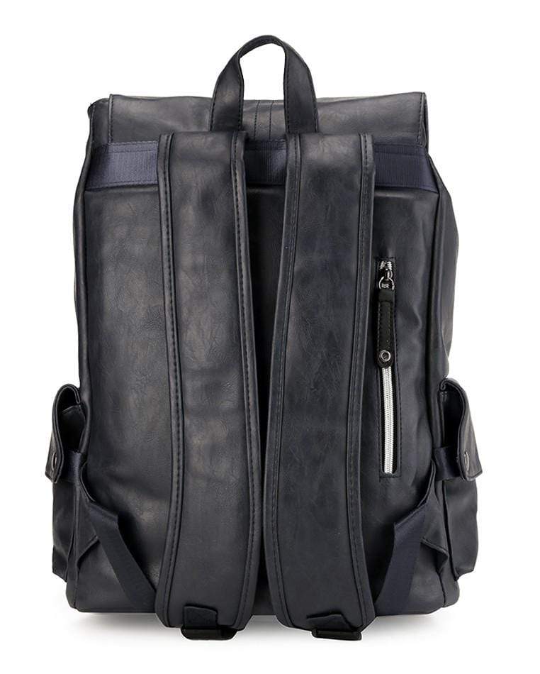 Pu Pocket Flap Large Backpack - Navy Backpacks - Urban State Indonesia