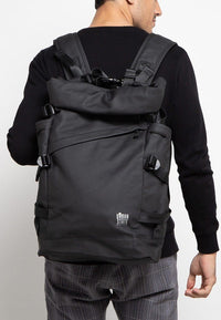 Coated Dry Foldover Backpack - Black Backpacks - Urban State Indonesia