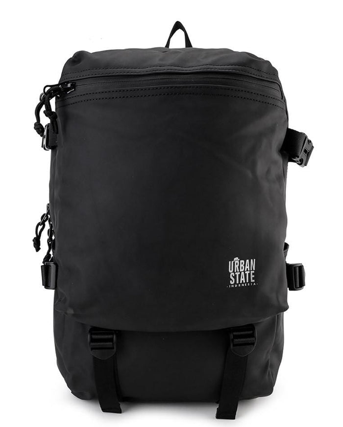 Coated Dry Strap Panel Backpack - Black Backpacks - Urban State Indonesia