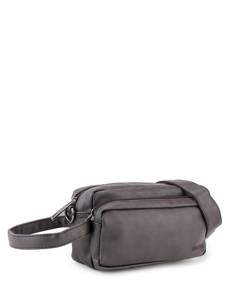 Distressed Leather Flight Crossbody Pouch - Brown Clutch - Urban State Indonesia