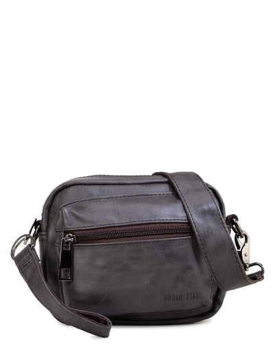 Pu Flight Mini Crossbody Bag - Brown Messenger Bags - Urban State Indonesia