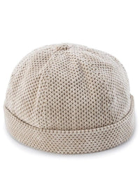 Corduroy Brimless Baseball Cap - Cream