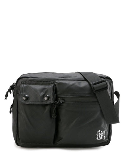 Coated Edge Track Crossbody Bag - Black