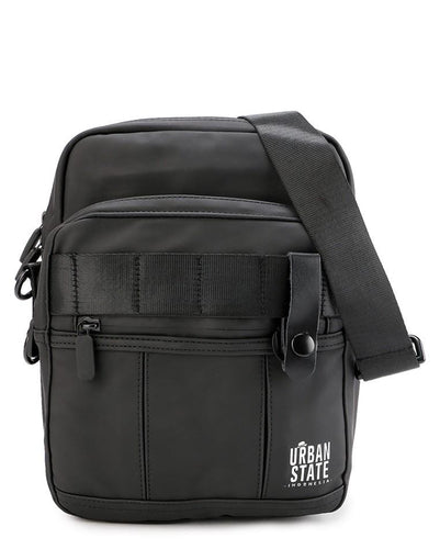 Coated Dry Tech Crossbody Bag - Black