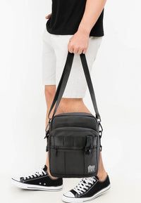 Coated Dry Tech Crossbody Bag - Black