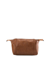Distressed Leather Town Crossbody Bag - Camel