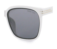 Polarized Plastic Roudy Square Sunglasses - Black White