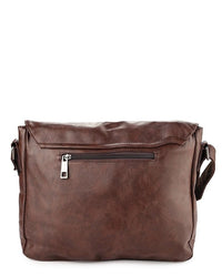 Distressed Leather EDC Medium Messenger Bag - Dark Brown Messenger Bags - Urban State Indonesia