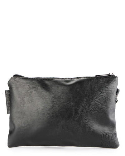 Distressed Leather Pouch Clutch - Black Clutch - Urban State Indonesia