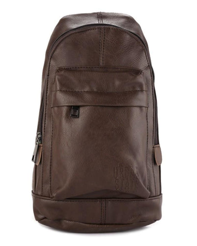 Distressed Leather Dome Slingbag - Dark Brown Slingbags - Urban State Indonesia