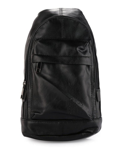 Distressed Leather Dome Slingbag - Black Slingbags - Urban State Indonesia