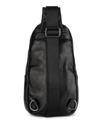 Distressed Leather  Pocket Slingbag - Black Slingbags - Urban State Indonesia